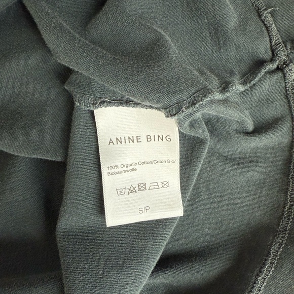 Anine Bing USA eagle LA Charcoal Tee size small - Picture 3 of 4